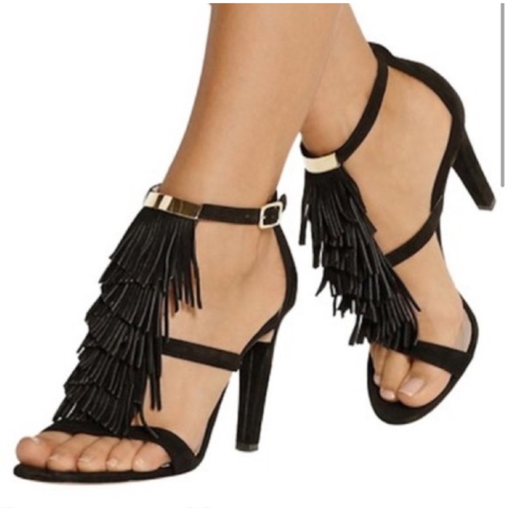 Chloé suede fringe heels euro size 37 1/2